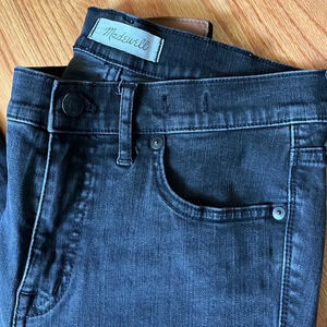 Madewell 9” High Rise Skinny Washed Black Jeans; Size 28
